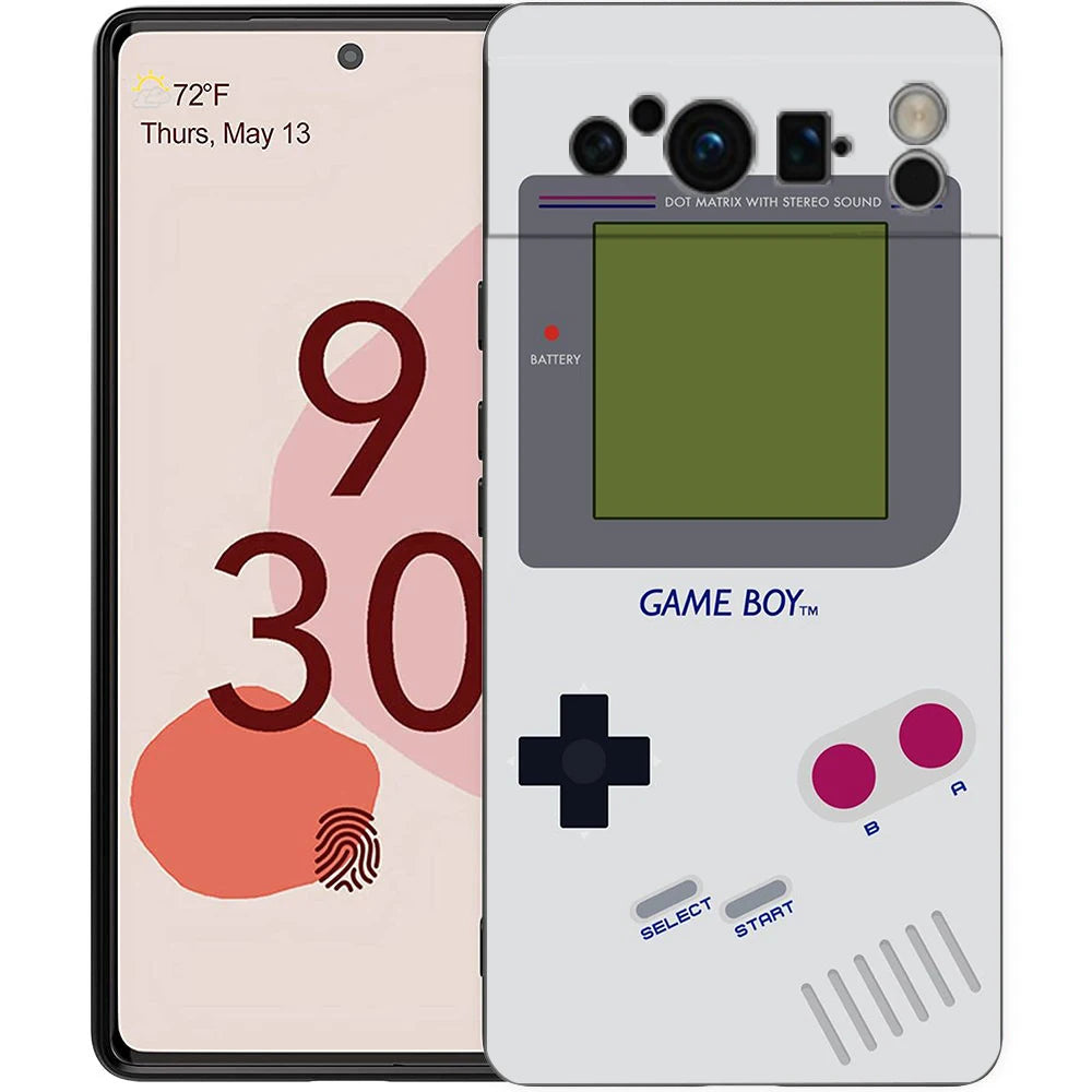 Video Game Boy Vintage GamePad Phone Case For Google Pixel 8 7 6 Pro 6A 7A 5G Soft Silicone Shockproof Black Cover TPU Fundas