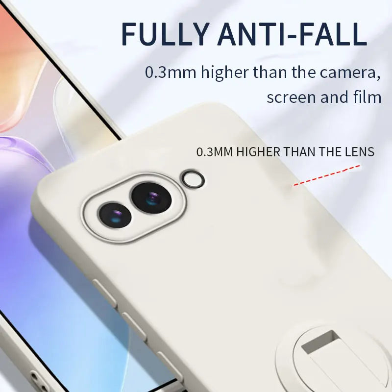 Case for Google Pixel 9a Liquid Silicone Stand Holder Soft Phone Skin Cover for Pixel 8 Pro 8a Upgrade Shockproof Back Funda