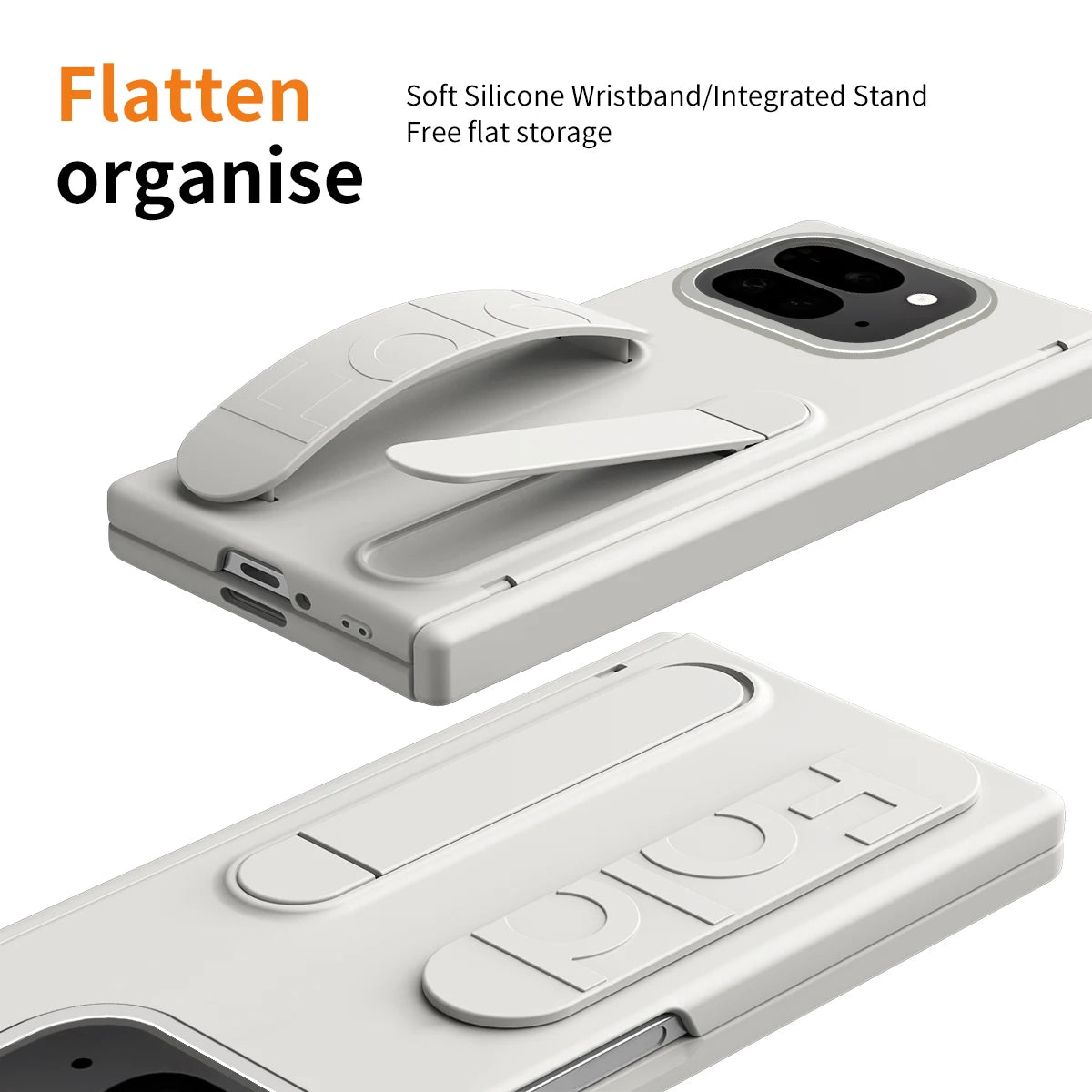 For Google Pixel 9 Pro Fold Swivel 180° Folding Wristband * Stand * Hinge 3-in-1 Full Lens Protection Drop Resistant Phone Case