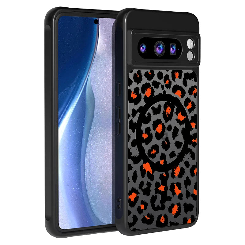 Leopard Print Case For Google Pixel 9 Pro Hybrid TPU+PC Shockproof Rugged Cover Funda For Pixel 9A 8A 7A Pixel 7 8 9 Pro XL Case