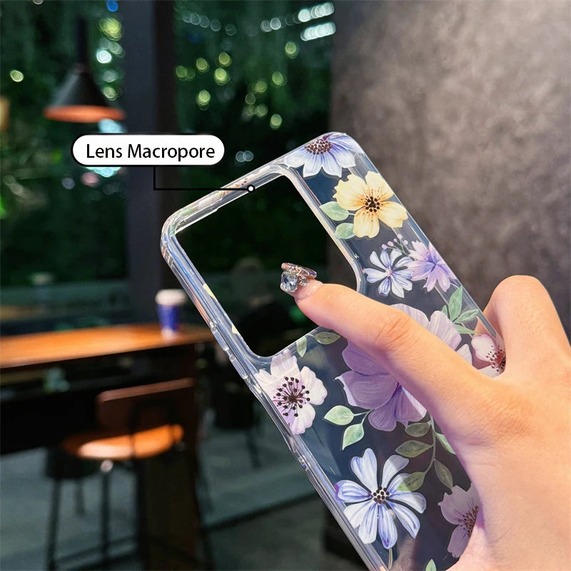 Simple Slim Transparent Cute Flowers Plants Phone Case For Motorola Moto G Stylus 5G 2024 G Play Powet 5G 2025 Soft Clear Cover
