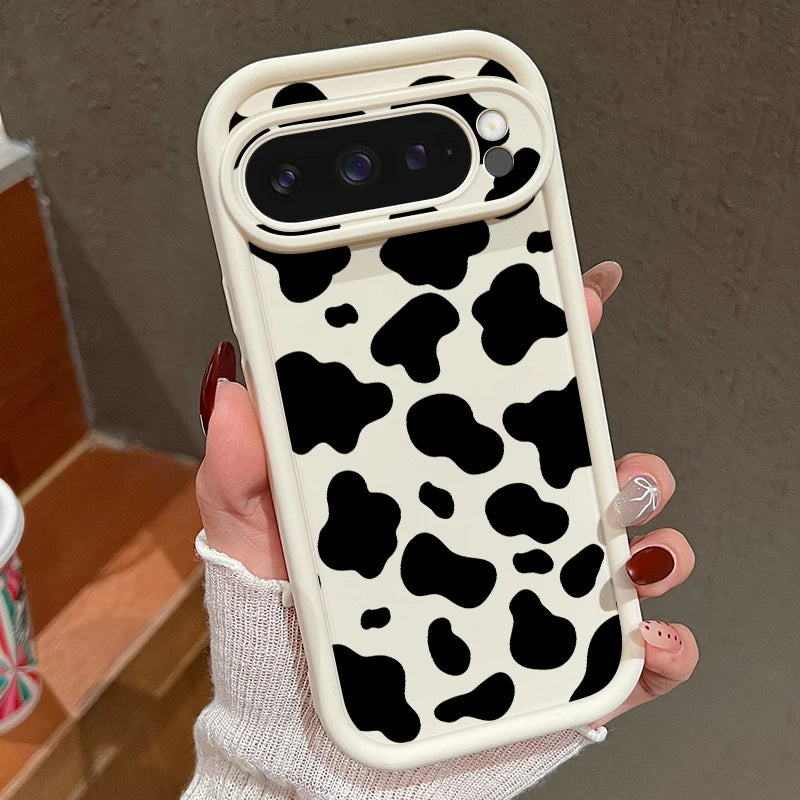 Cow Stripes Printing Soft TPU Phone Case For Google Pixel 8 Pro 8A 9 Pro XL Shockproof Silicone Back Cover For Pixel 9 8 Pro