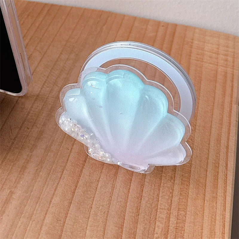 Simple Polka Dot Magnetic Phone Case For Samsung Galaxy Z Flip 7 6 5 4 3 Flip6 Flip7 Cover with Magsafe Clam Shell Stand Cases