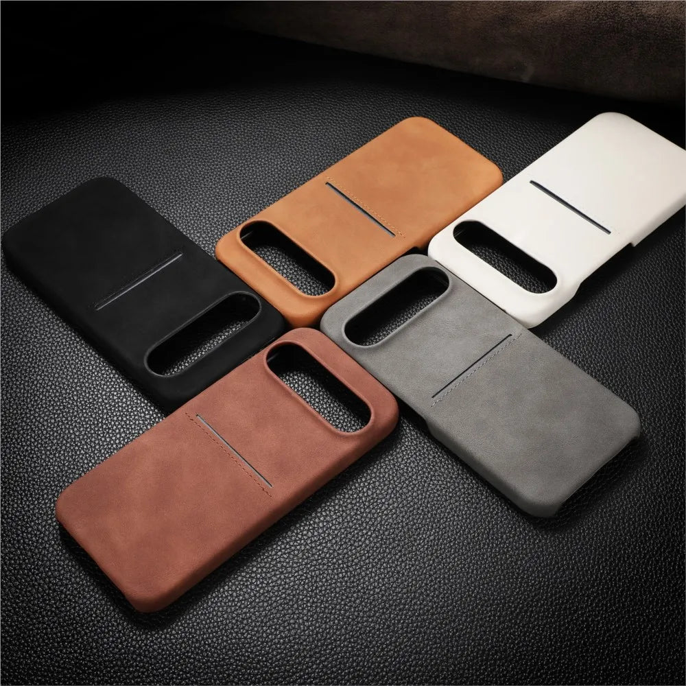 Luxury Sheepskin Leather Wallet Card Holder Phone Case For Google Pixel 9 Pro XL Pixel 8 8A 8Pro Card Slot Shockproof Back Cover