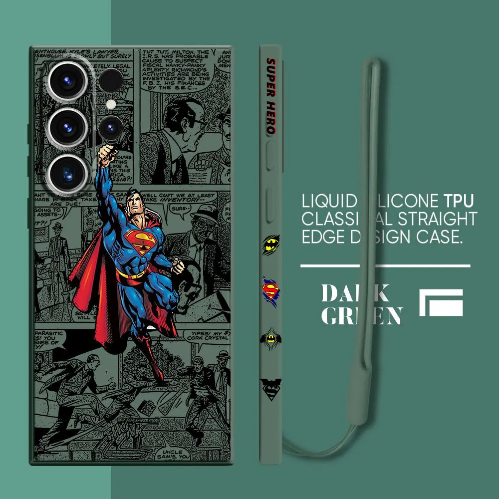 Case for Samsung Galaxy S21 Plus S23 Ultra 5G S20 FE S24 Ultra S22 S22 S-Super-man Comics Soft Cases Shockproof Silicone Cover