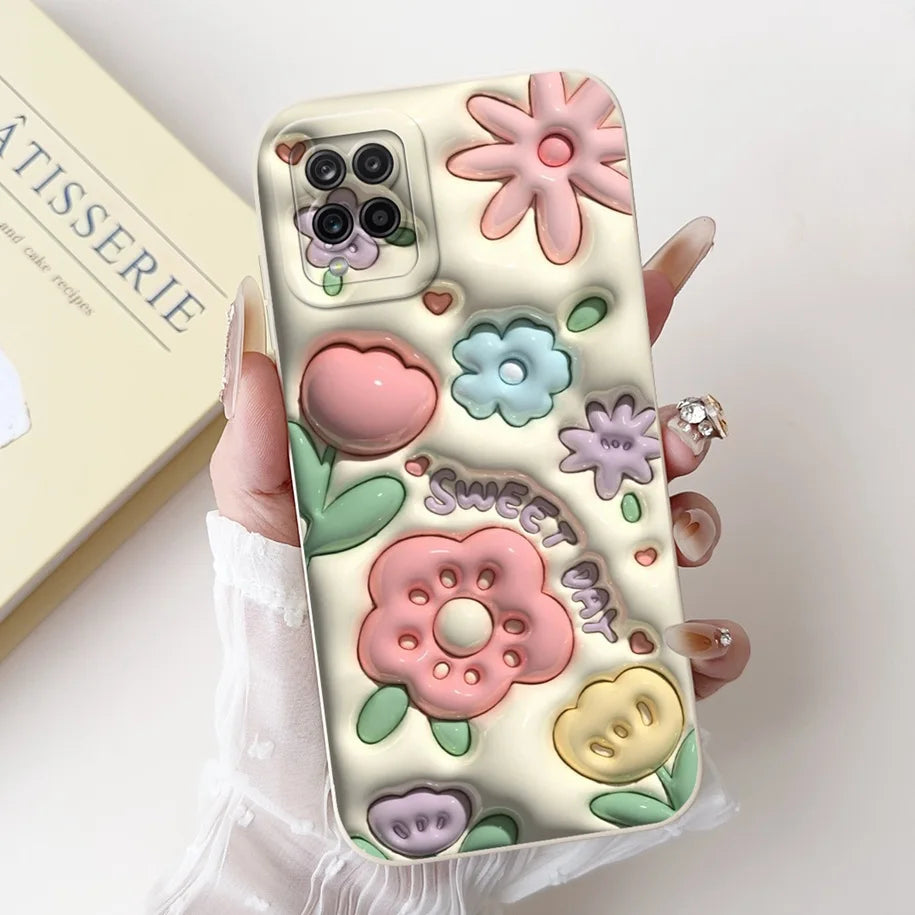 Case For Samsung Galaxy A22 M22 M32 4G Case SM-A225F SM-M225F SM-M325F Shockproof Cover Fashion Painted Soft Silicone Phone Capa