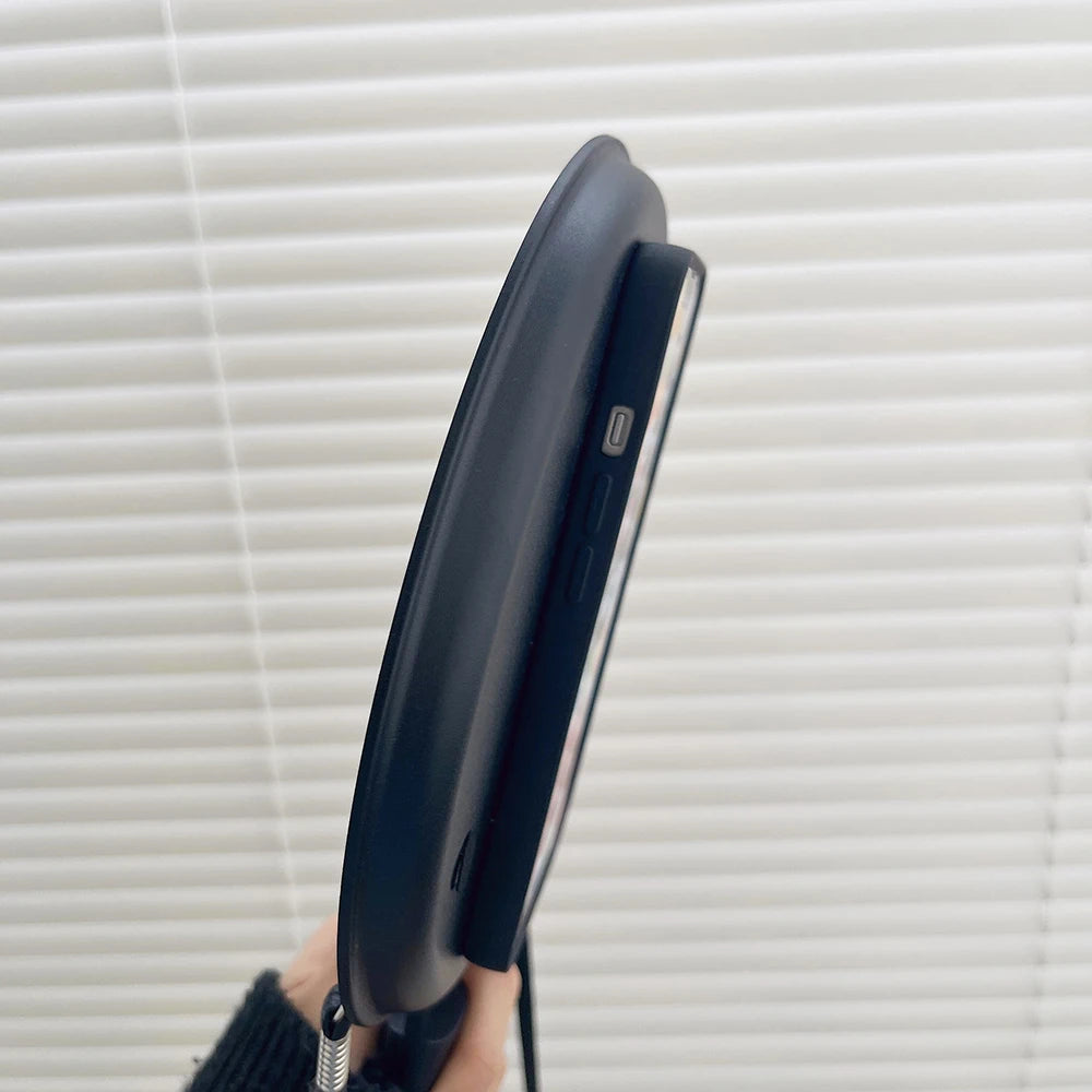 Funny 3D Frying Pan Crossbody Strap Phone Case For Samsung Galaxy S25 Ultra Cover S24 Plus S23 Ultra INS Fashion Shockproof Case