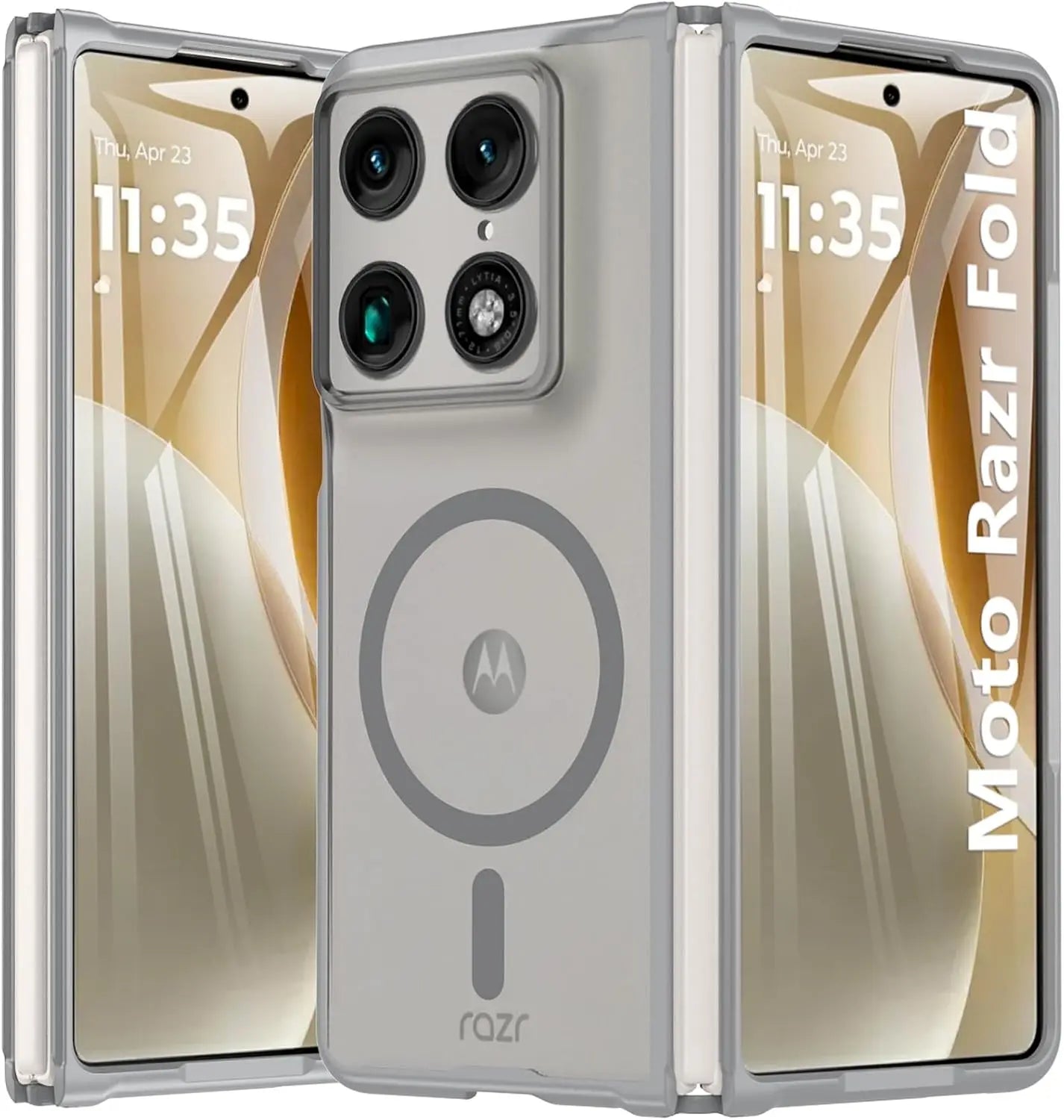 Translucent Case For Magsafe Magnetic Wireless Charge Back Matte Cover For Motorola MOTO Razr Fold