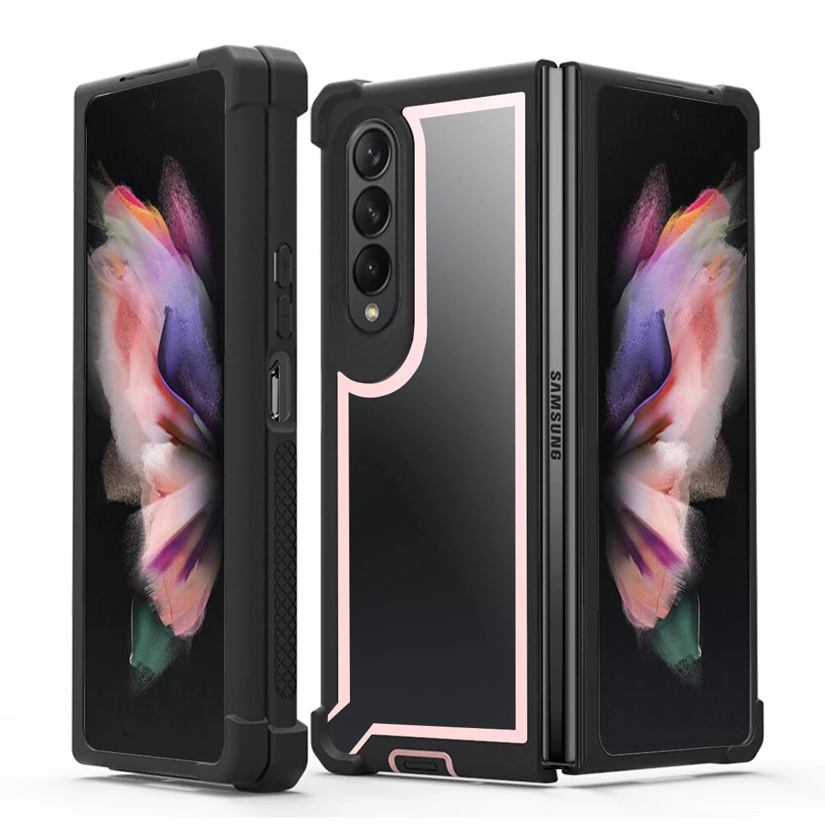 Military Grade Airbags Protection Defender Cover for Galaxy Z Fold 6/Z Fold 5/Z Fold 4/Z Fold 3 Shockproof Heavy Duty Armor Case