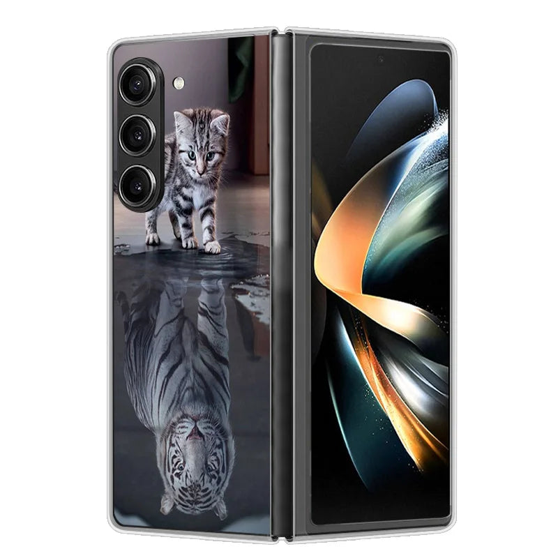 Case For Samsung Galaxy Z Fold 6 Cover Shockproof Hard Plastic PC Cases For Samsung Z Fold6 Fold 6 5G Fundas Cute Painted Bumper