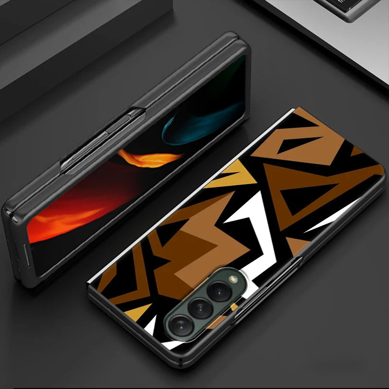 Irregular Art Back Phone Cover Case for Samsung Galaxy Z Fold 7 6 5 4 3 ZFold3 ZFold6 ZFold7 ZFold5 ZFold4