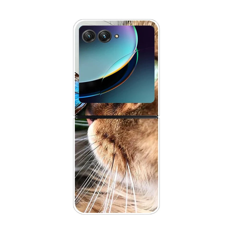 For Motorola Razr 50 Ultra Case Cute Transparent PC Hard Case Back Cover For Moto Razr 50 Ultra Phone Coque 50Ultra Plus Capa