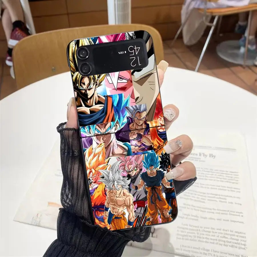Case for Samsung for Galaxy Z Flip 3 Dragon Ball Super Saiyan Blue Z Flip 3 Z Flip Z FLIP 6 Z Flip 5 Back Cover