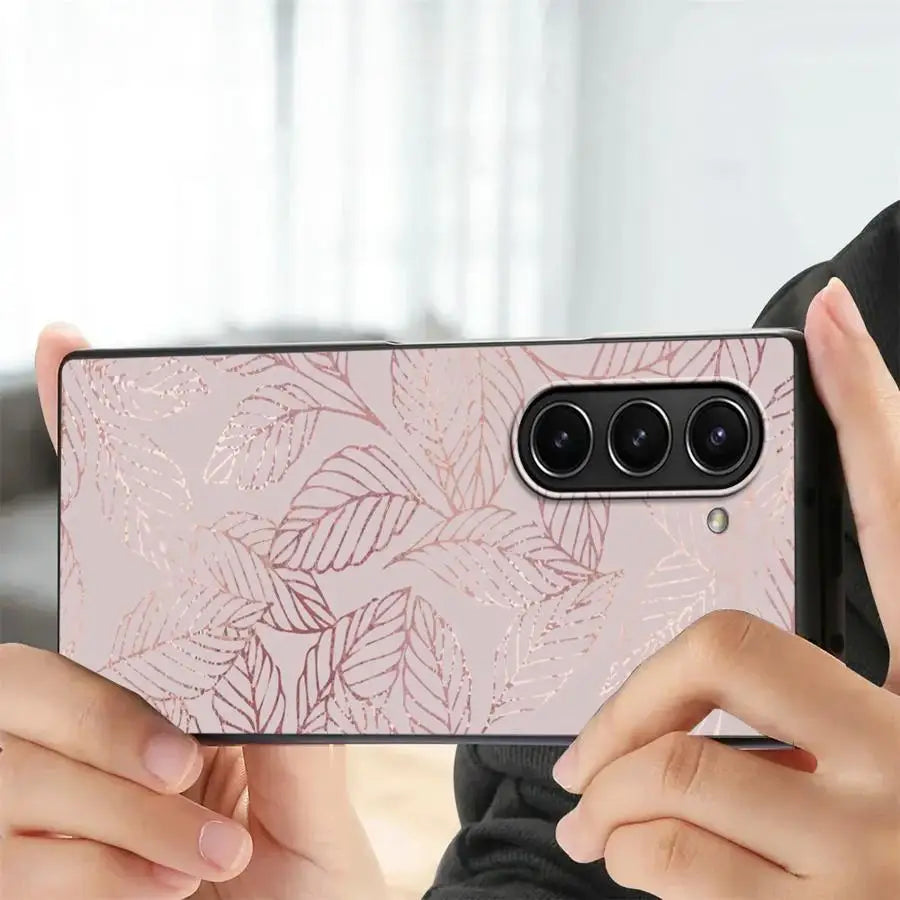 Pink Bling Picture Back Phone Cover Case for Samsung Galaxy ZFold3 ZFold7 ZFold5 Z Fold 7 6 5 4 3 ZFold4 ZFold6