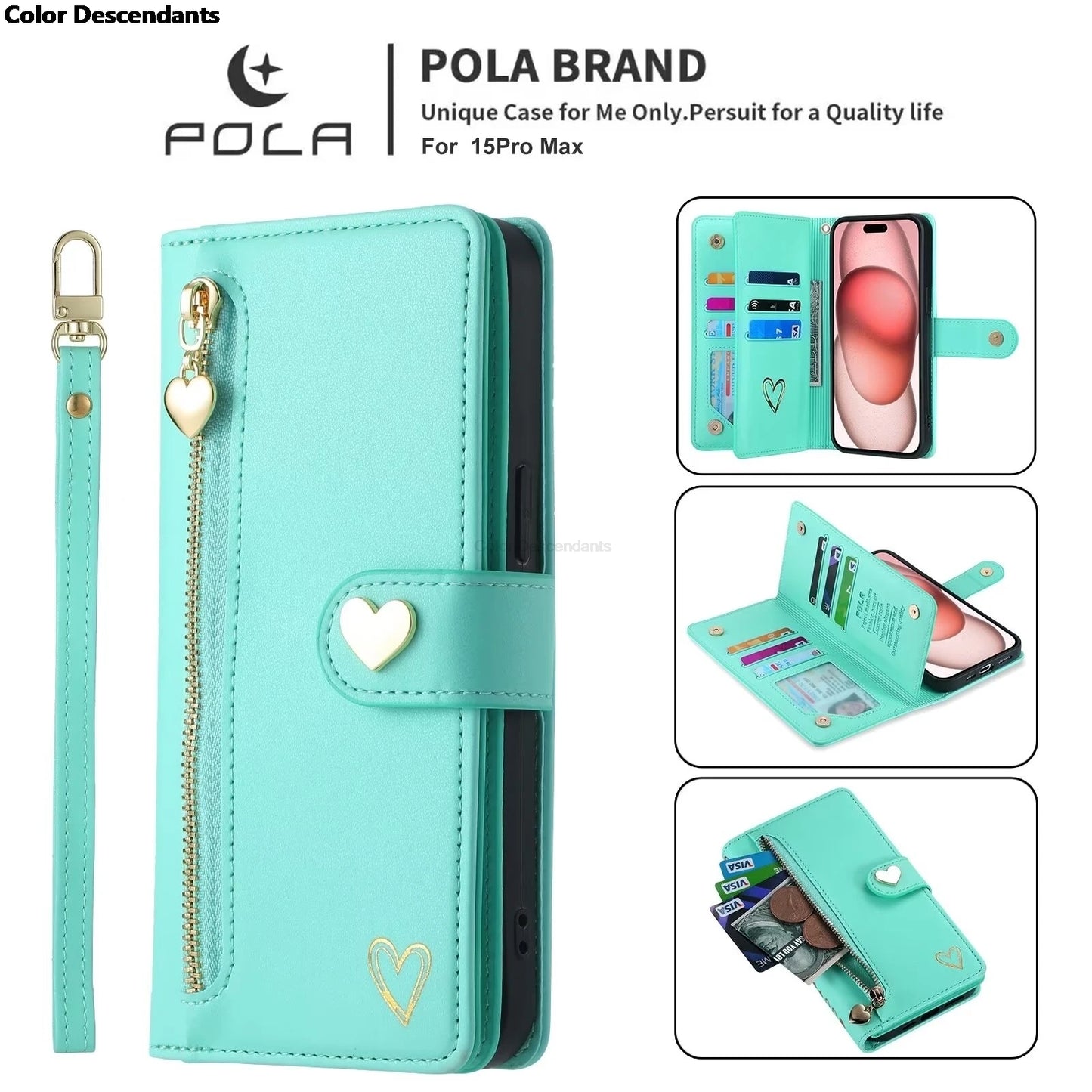 Luxury Flip Zipper Wallet Case for Moto Edge 40 Neo 30 Ultra 20 Fusion S30 X40 X30 Pro Multi 9-Card Leather Wrist Strap Cover