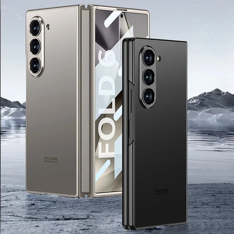 Fashionable Skin Anti-fall Protective Case For Samsung Galaxy Z Fold 6 5 4 3 With Screen Film Fold4 Fold5 Fold6 Protector Cover