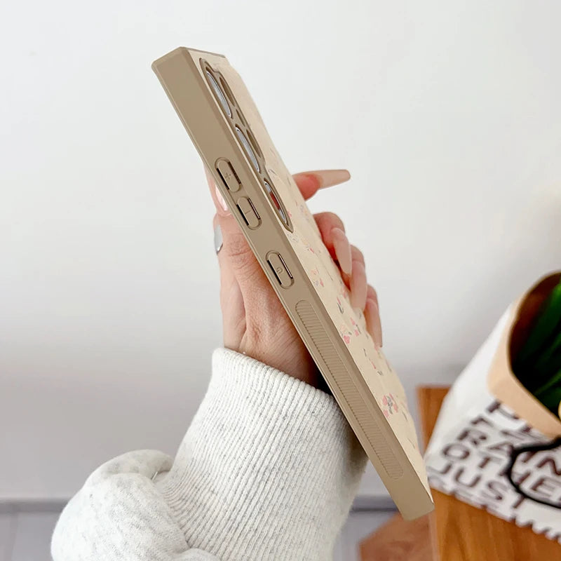 Luxury Leather Floret Bracelet Cover Case For Samsung Galaxy S25 Ultra S24 Plus S23 S24 S25 Mobile Phone Case