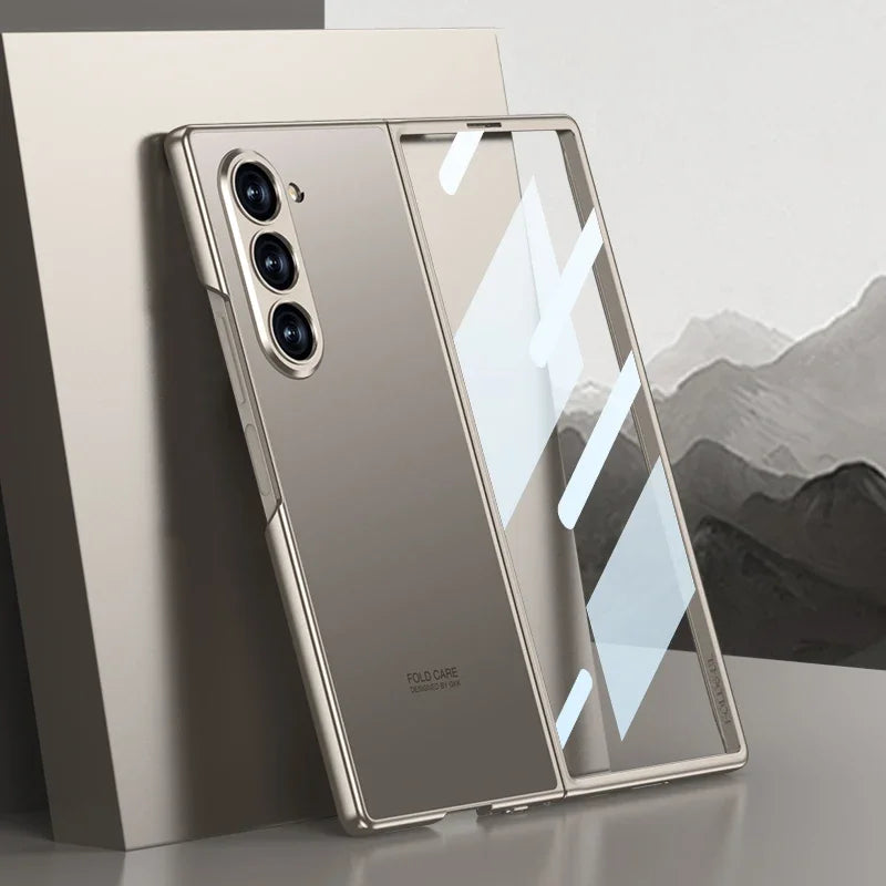 Fashionable Skin Anti-fall Protective Case For Samsung Galaxy Z Fold 6 5 4 3 With Screen Film Fold4 Fold5 Fold6 Protector Cover