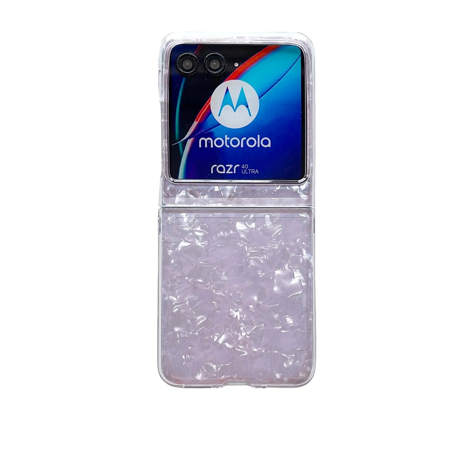 Luxury Seashell Plastic Folding Case For Motorola Razr 40 50 60 Ultra  Cover