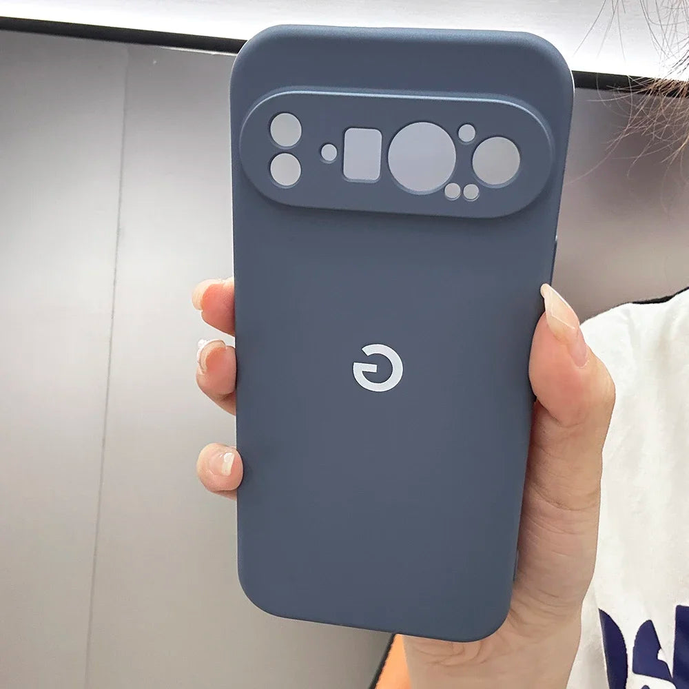 For Google Pixel 9 9a 8 8Pro 8a 7 7Pro 7a Case Liquid Silicone Soft Cover for Pixel 9ProXL 6 6Pro 6a 5 5a Shockproof Plain Cover