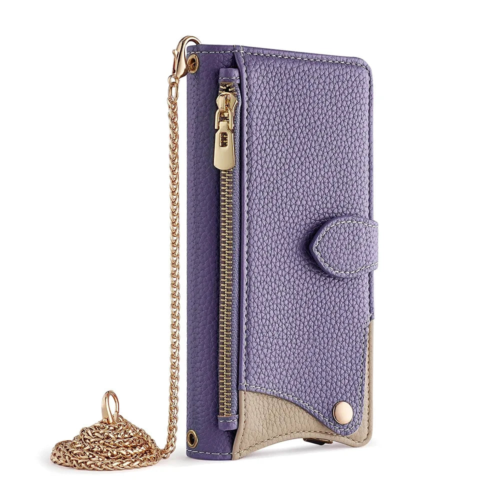 Fashion MultiFunctional Flip Leather Crossbody Case for Google Pixel 9 8 7 6 5 Pro XL 8A 7A 6A 5A pixel9 Zipper Wallet Phone Bag