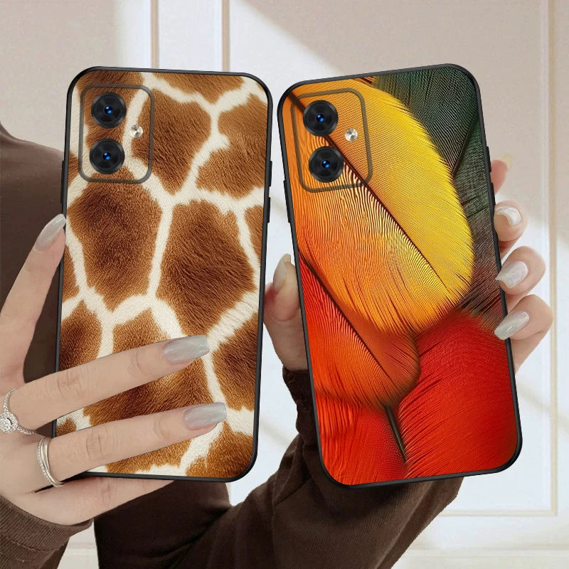 Tiger Skin Pattern For Motorola Moto G 04 05 14 15 24 34 35 54 55 75 84 85 Edge 40 50 Fusion 60 Fusion silicone soft phone case