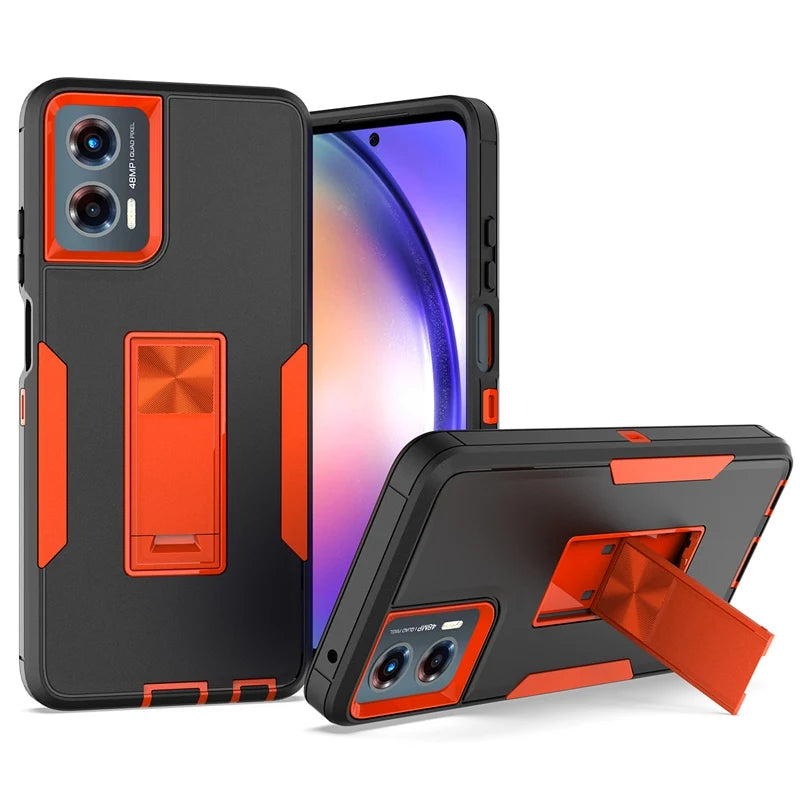 Kickstand Case For Motorola Moto G Play 4G 5G 2024 Cover Shockproof Magnetic Holder Adsorption Cover MotoG Play 5G 2024 Cases