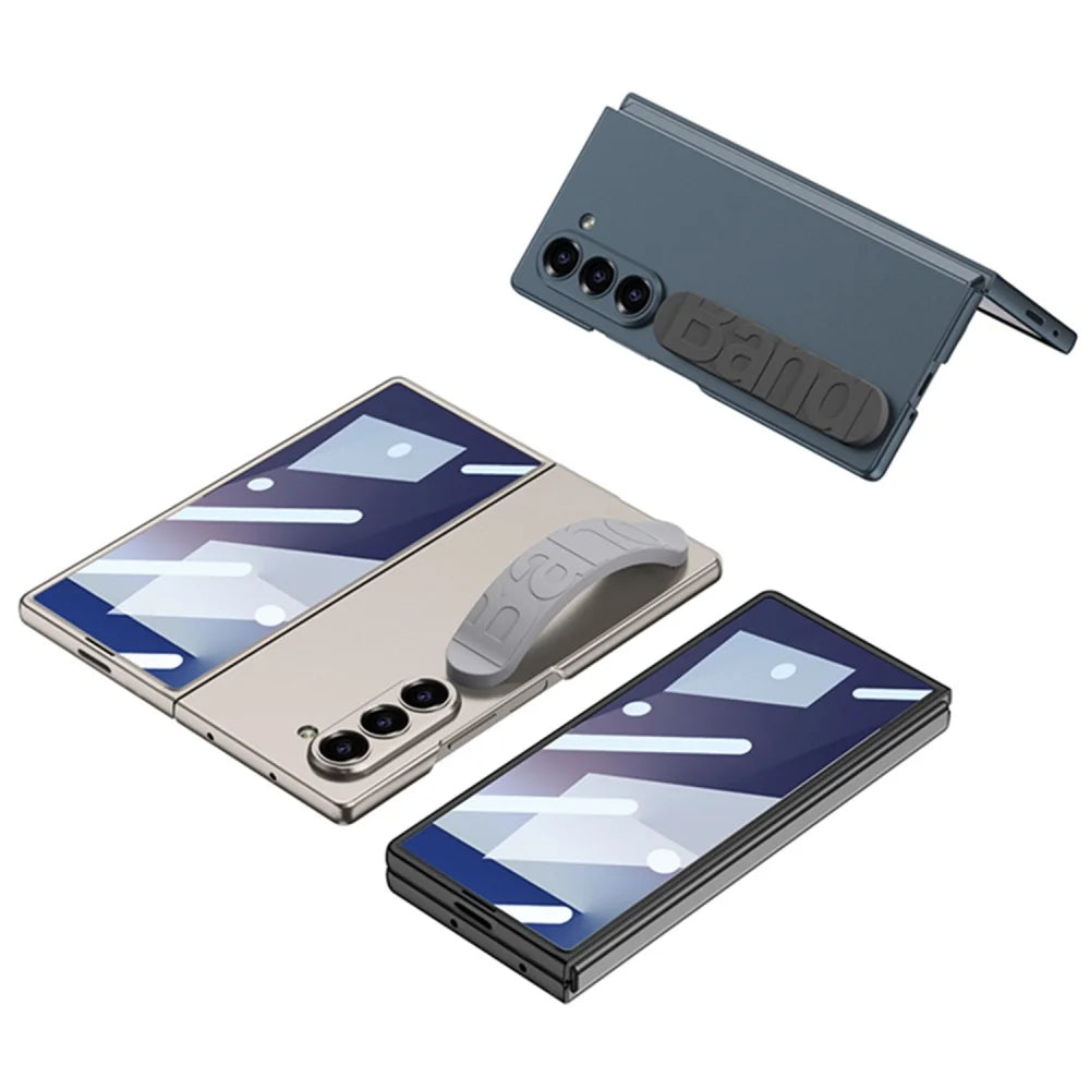 For Samsung Z Fold 7 Screen Protector Case for Samsung Galaxy ZFold 7 Fold7 Elastic Wristband Stand Holder Phone Cover Shell