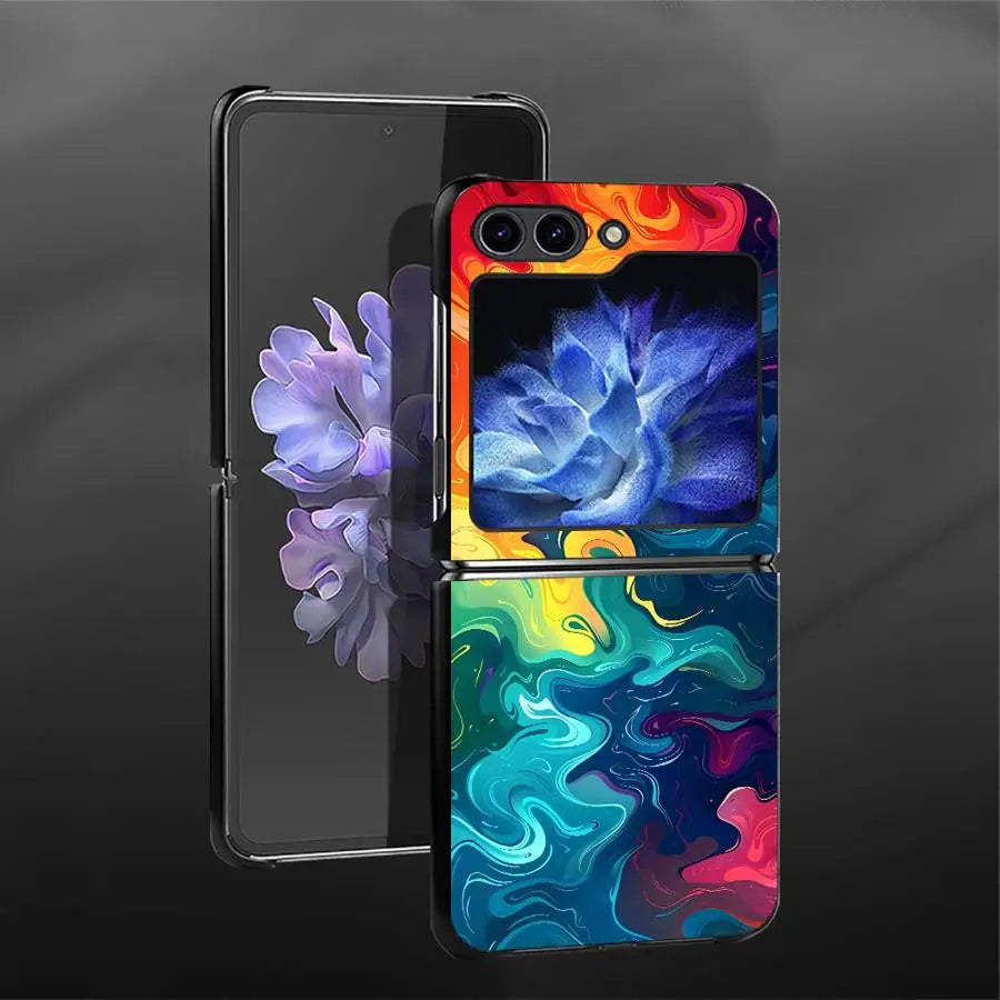 COLOR INK Graffiti Case for Samsung Galaxy Flip7 FE Flip6 Flip5 Z Flip 7 6 5 4 3 Flip4 Flip3 Back Phone Cover Funda