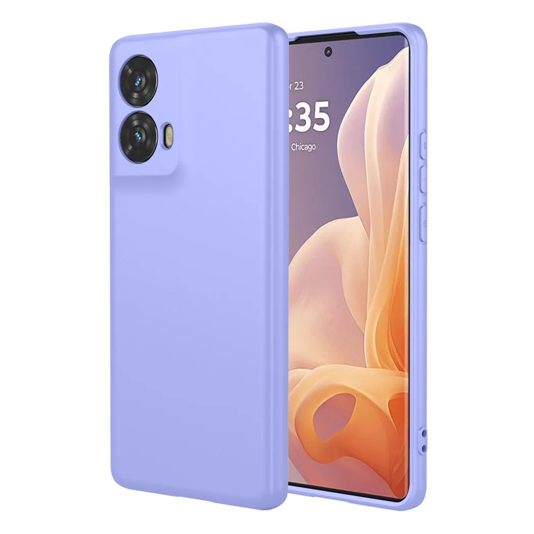 For Moto G85 5G Anti-Shock Liquid Silicone Soft Case,Rugger Armor Rubber Case With Microfiber Lining For Moto S50 NEO