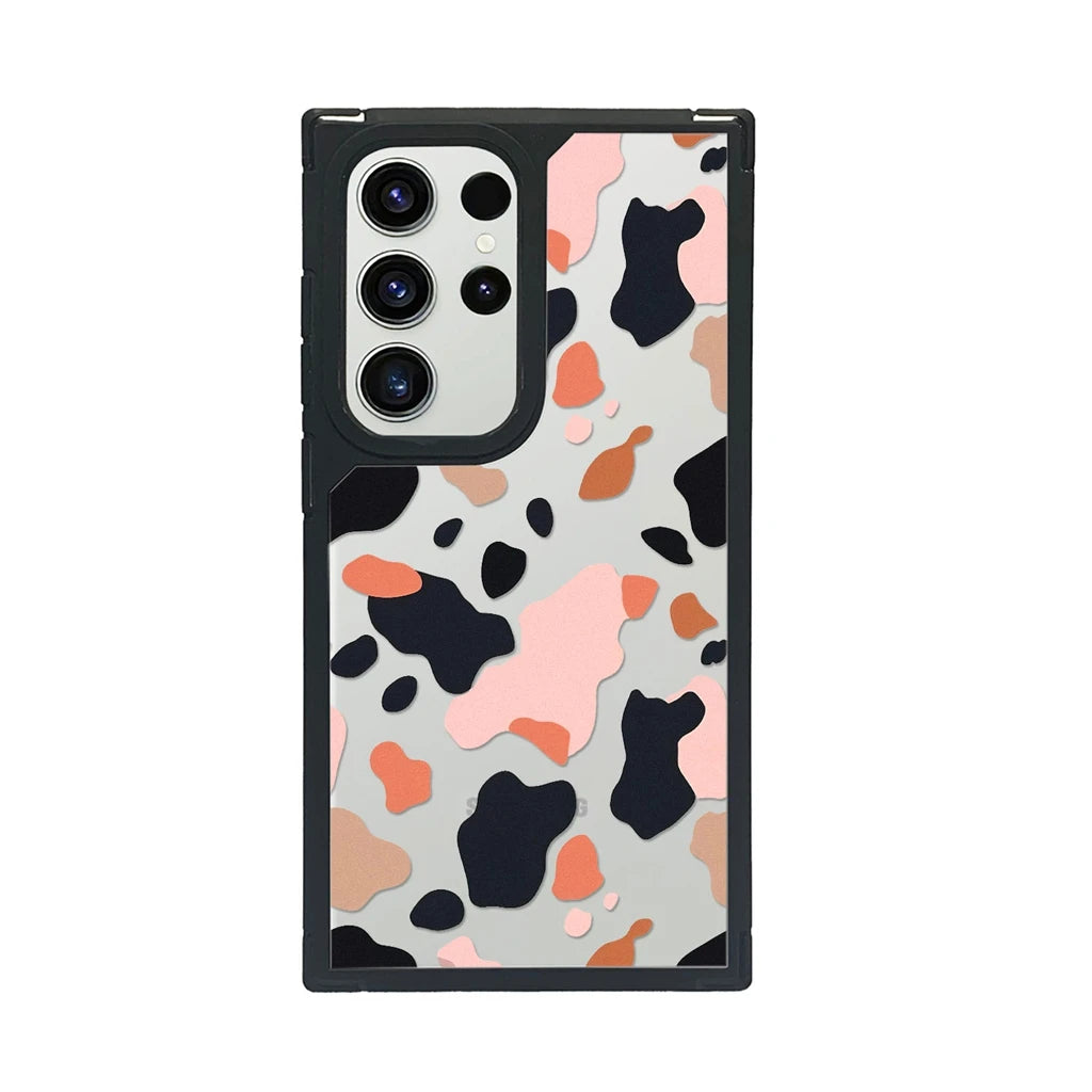 Full Screen Color Collision Leopard Print Love Heart Phone Cover Case for Samsung Galaxy S22 S23 S24 S25 Plus Ultra S23 S24 FE