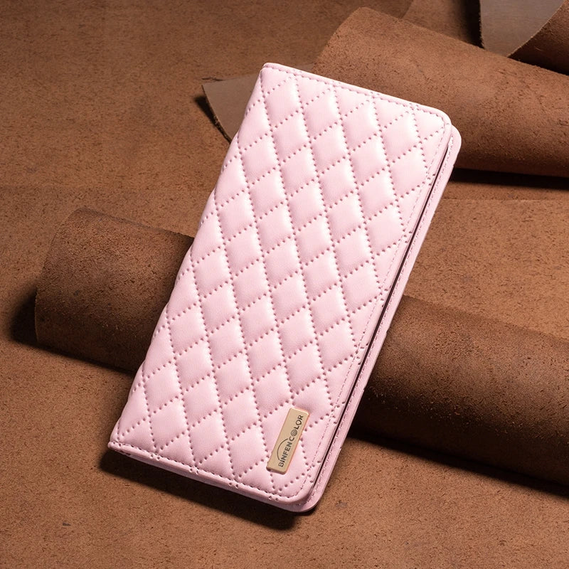 Diamond Geometric Leather Magnetic Flip Phone Case For Motorola Moto G84 G54 G14 G22 G32 G42 G62 E32 G71 G31 G41 E40 Case Cover