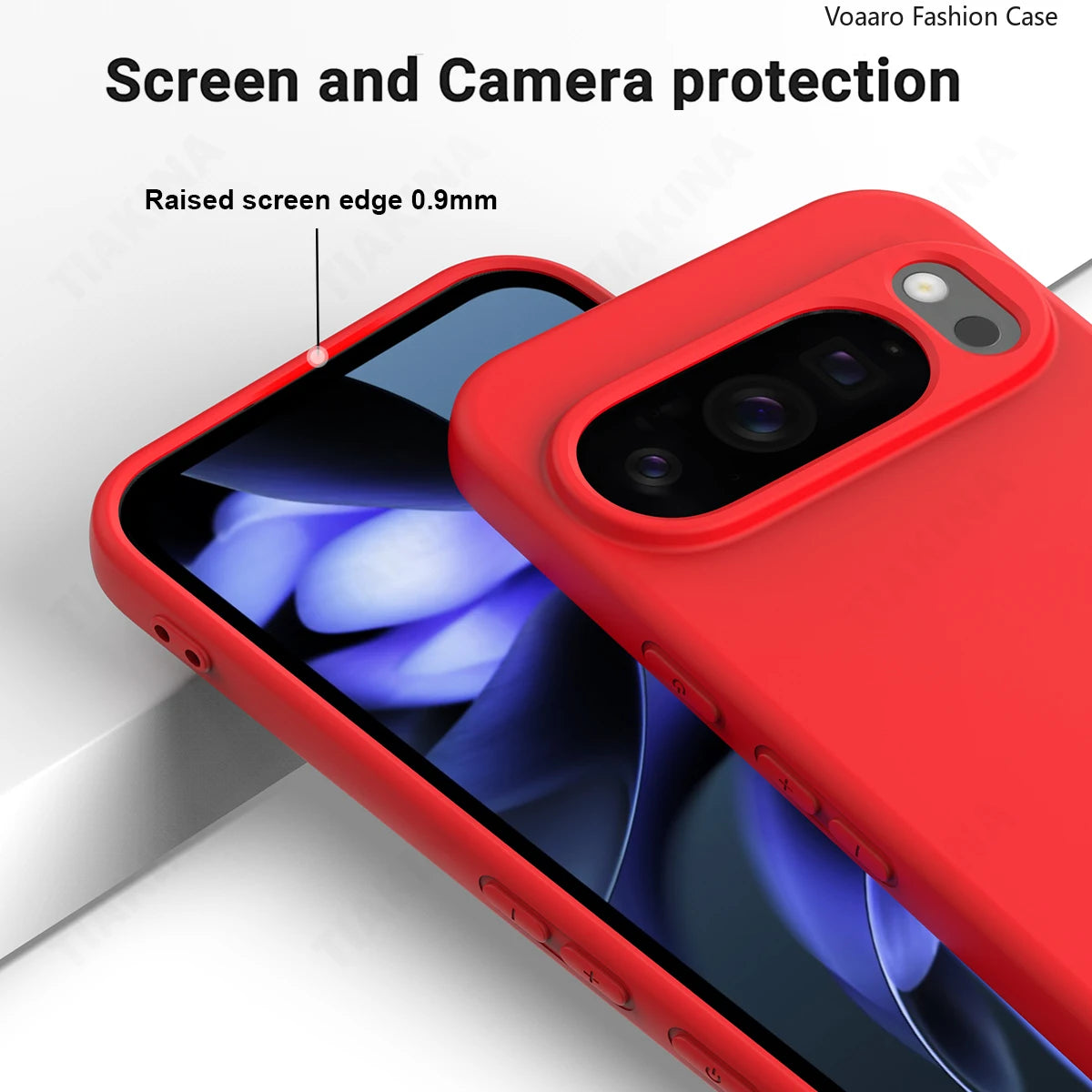 Soft Liquid Silicone Protective Funda for Google Pixel 10 Pro XL Case for Google Pixel 10 Pro Case Shockproof Cover with Strap