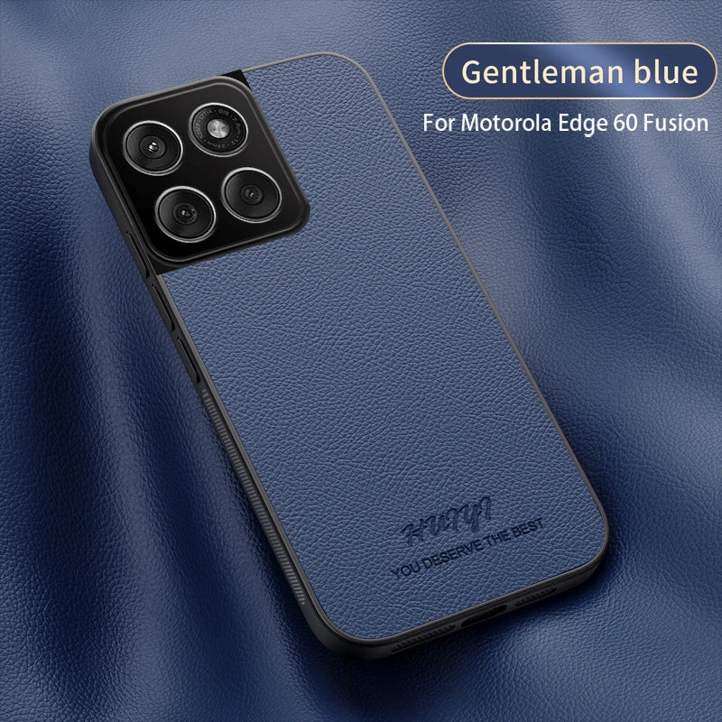Luxury Business Leather Soft Frame Magnetic Cover For Motorola Edge 60 Fusion Edge60Fusion 5G Phone Cases Capa