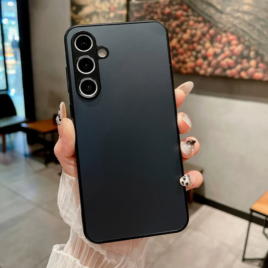 AG Frosted Anti-Scratch Glass Case For Samsung S25 Edge S24 FE S23 S22 S21 S20 FE Note 10 Plus 20 Ultra A55 A54 Shockproof Cover
