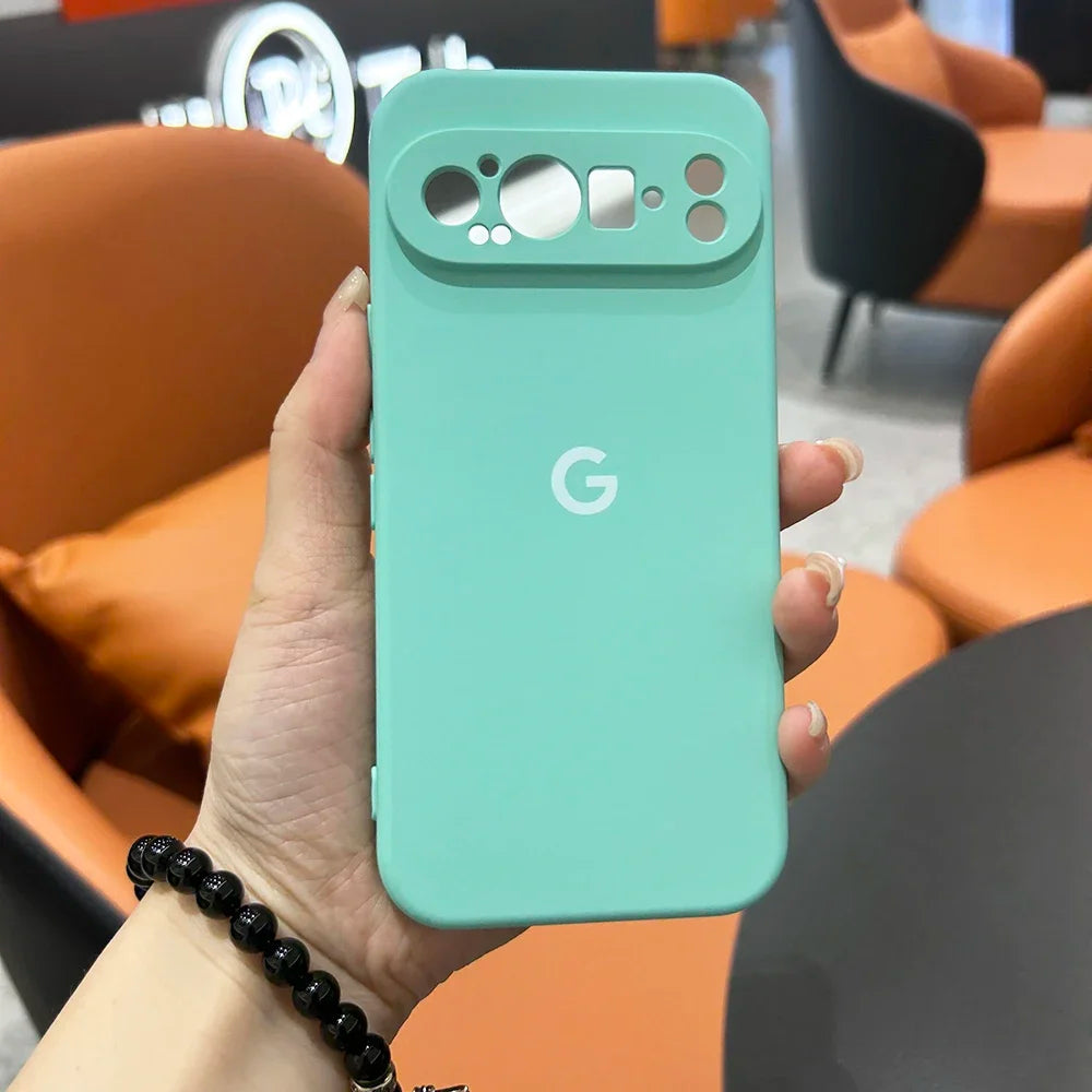 For Google Pixel 9 9a 8 8Pro 8a 7 7Pro 7a Case Liquid Silicone Soft Cover for Pixel 9ProXL 6 6Pro 6a 5 5a Shockproof Plain Cover