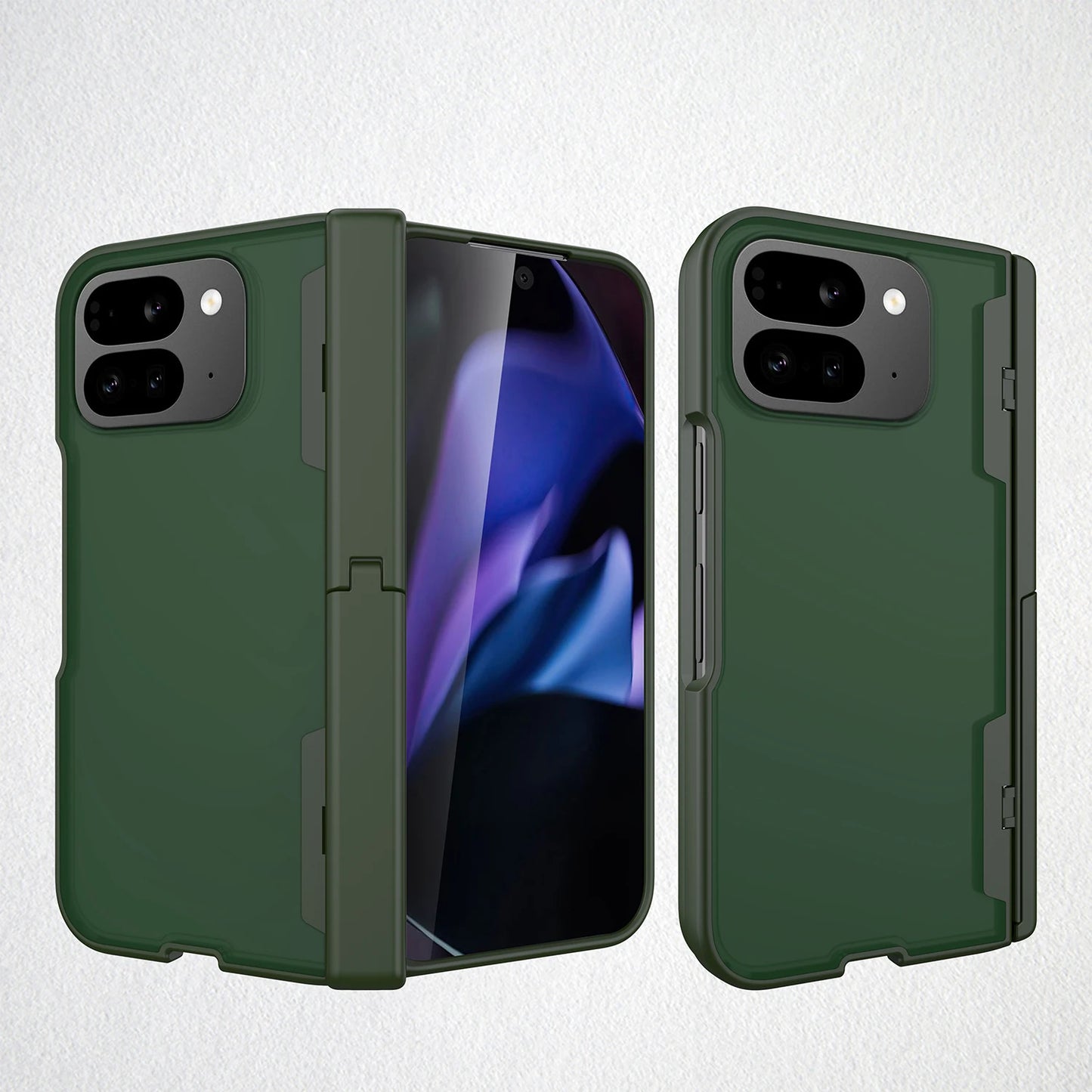 Kickstand Hinge Protective Frosted Case For Google Pixel 10Pro Fold With Built-in Tempered Glass Screen Protector