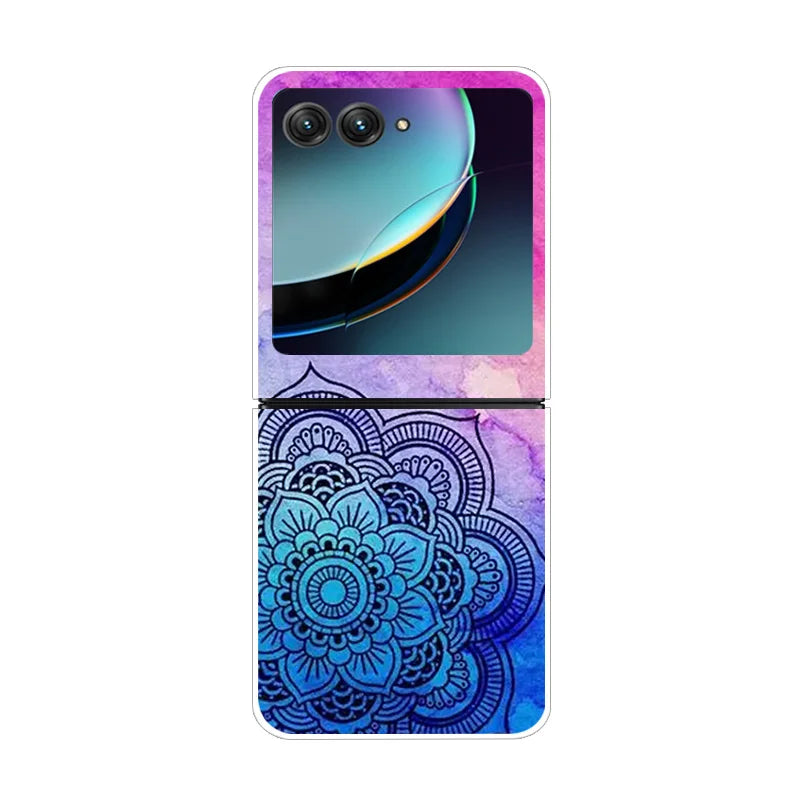 For Moto Razr40 Ultra 5G Case Plastic Wolf Lion Marble PC Hard Back Covers for Motorola Razr 40 Ultra Razr+ Razr4 2023 Capa