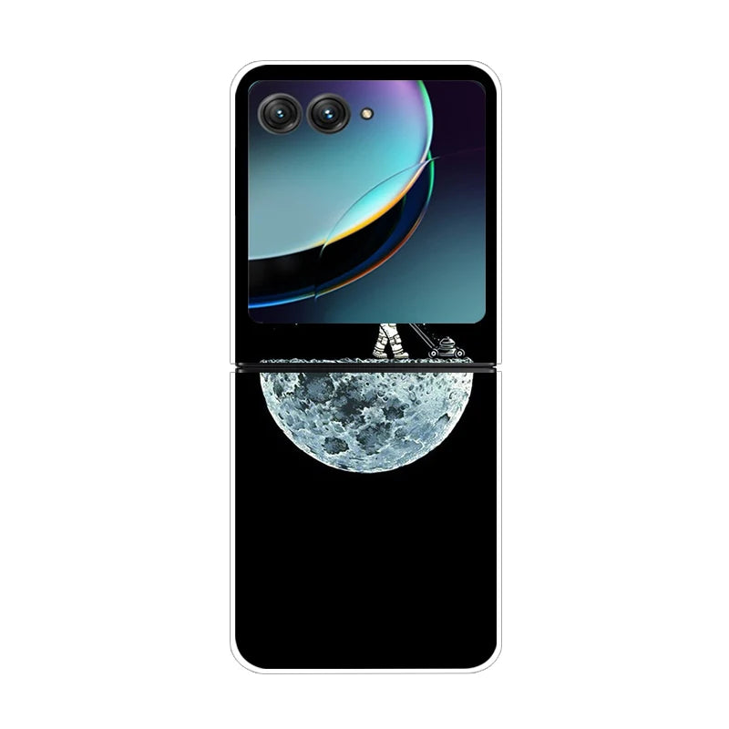 For Motorola Razr 50 Ultra Case Cute Transparent PC Hard Case Back Cover For Moto Razr 50 Ultra Phone Coque 50Ultra Plus Capa