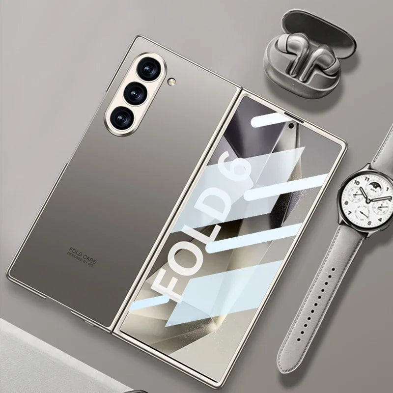 Fashionable Skin Anti-fall Protective Case For Samsung Galaxy Z Fold 6 5 4 3 With Screen Film Fold4 Fold5 Fold6 Protector Cover