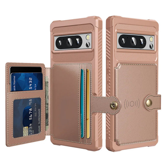 Luxury Leather Car Magnetic Phone Case For Google Pixel 7A 7 Pro 8A 8 Pro 9 Pro Wallet Card Insertion Shockproof Rear Cover