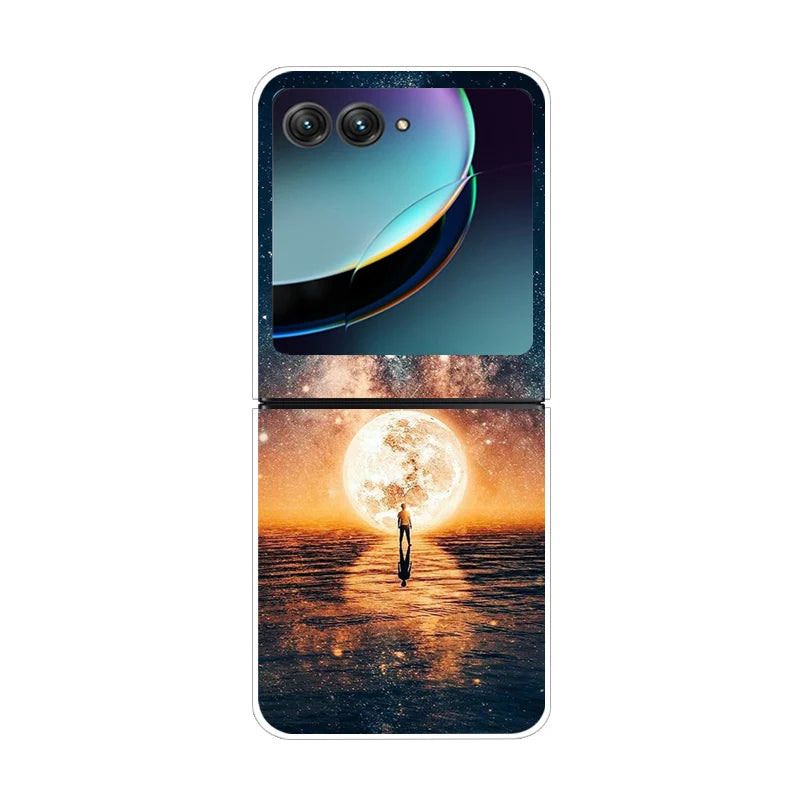 For Motorola Razr 50 Ultra Case Cute Transparent PC Hard Case Back Cover For Moto Razr 50 Ultra Phone Coque 50Ultra Plus Capa