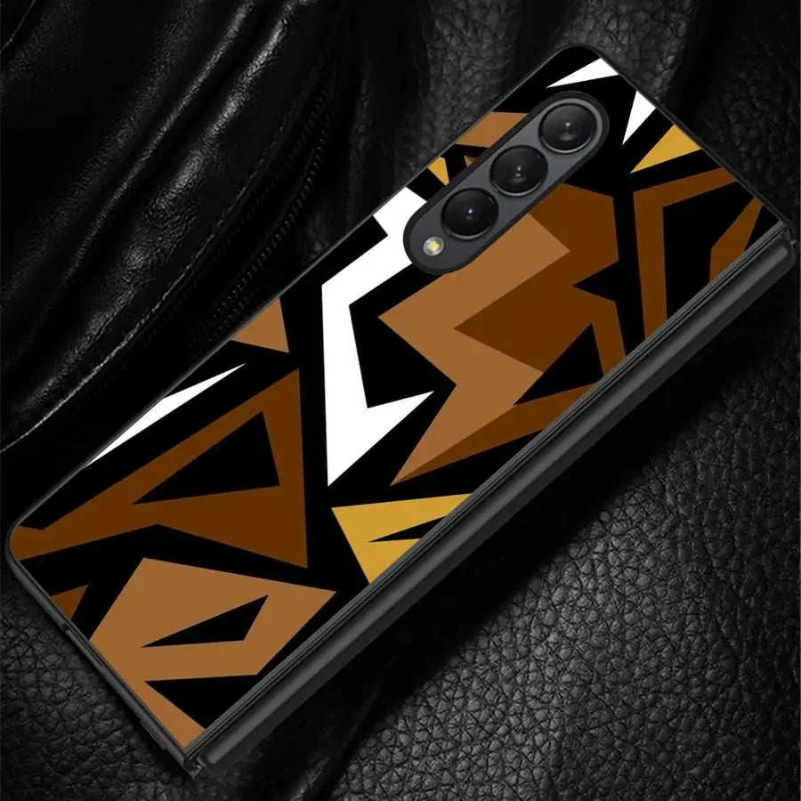 Irregular Art Back Phone Cover Case for Samsung Galaxy Z Fold 7 6 5 4 3 ZFold3 ZFold6 ZFold7 ZFold5 ZFold4