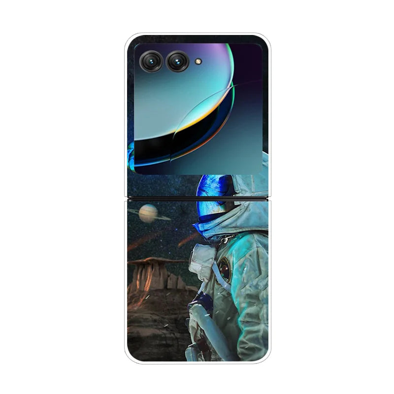 For Moto Razr40 Ultra 5G Case Plastic Wolf Lion Marble PC Hard Back Covers for Motorola Razr 40 Ultra Razr+ Razr4 2023 Capa