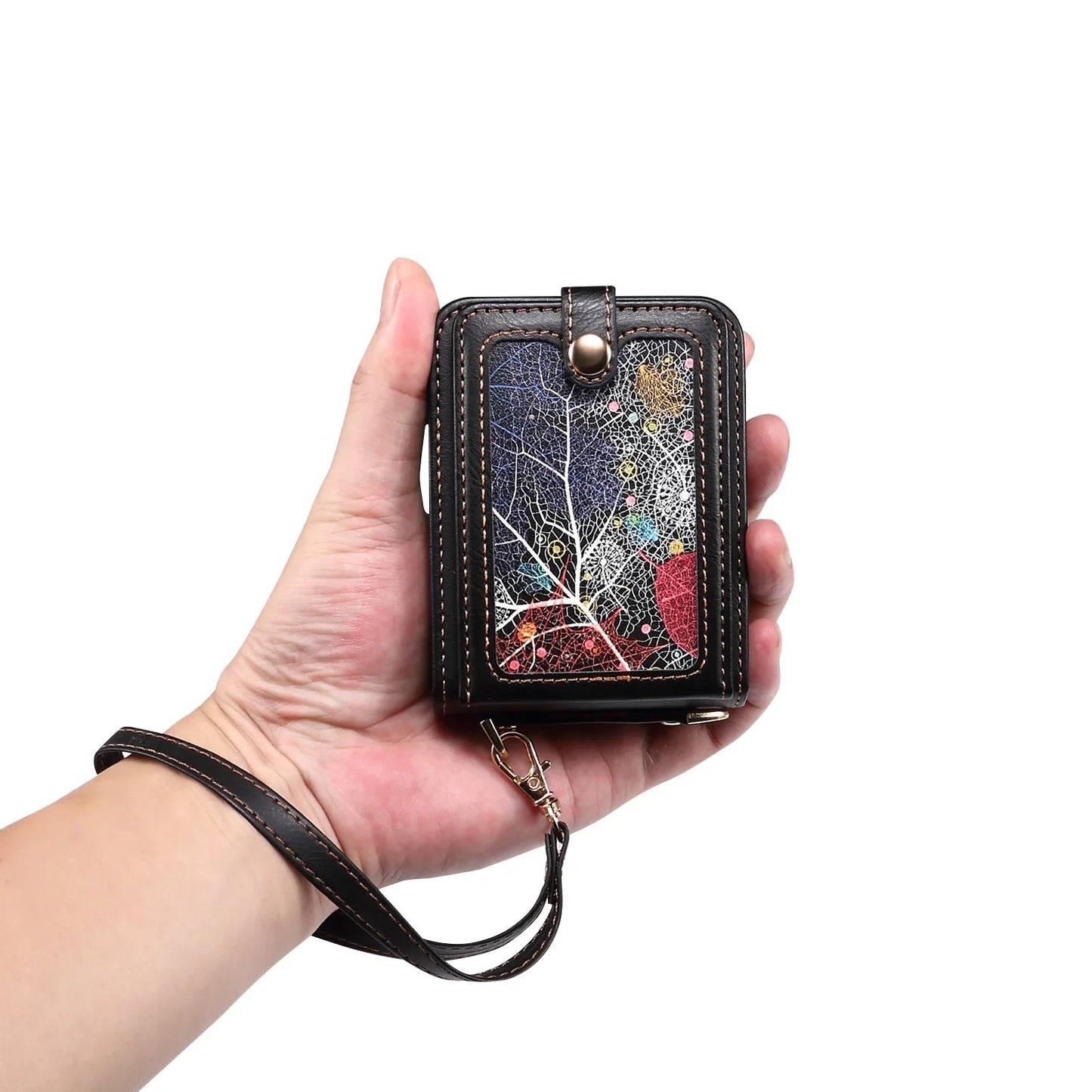 Crossbody Bag Fashion Leather Phone Case For Samsung Galaxy Z Flip 6 5 4 3 Flip5 Flip4 Flip3 5G Long Lanyard Wallet Card Cover