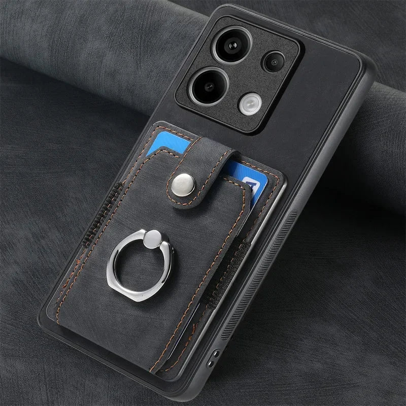 For Motorola Moto Edge 60 Stylus 5G Leather Card Ring Magnet Back Case Moto Edge 60 Fusion 50 Pro X50 Ultra S50 Neo Luxury Cover