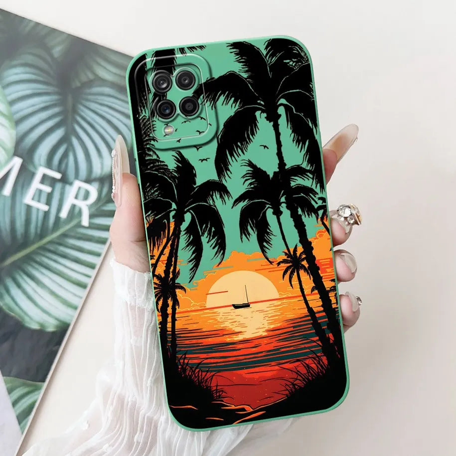 Case For Samsung Galaxy A22 M22 M32 4G Case SM-A225F SM-M225F SM-M325F Shockproof Cover Fashion Painted Soft Silicone Phone Capa