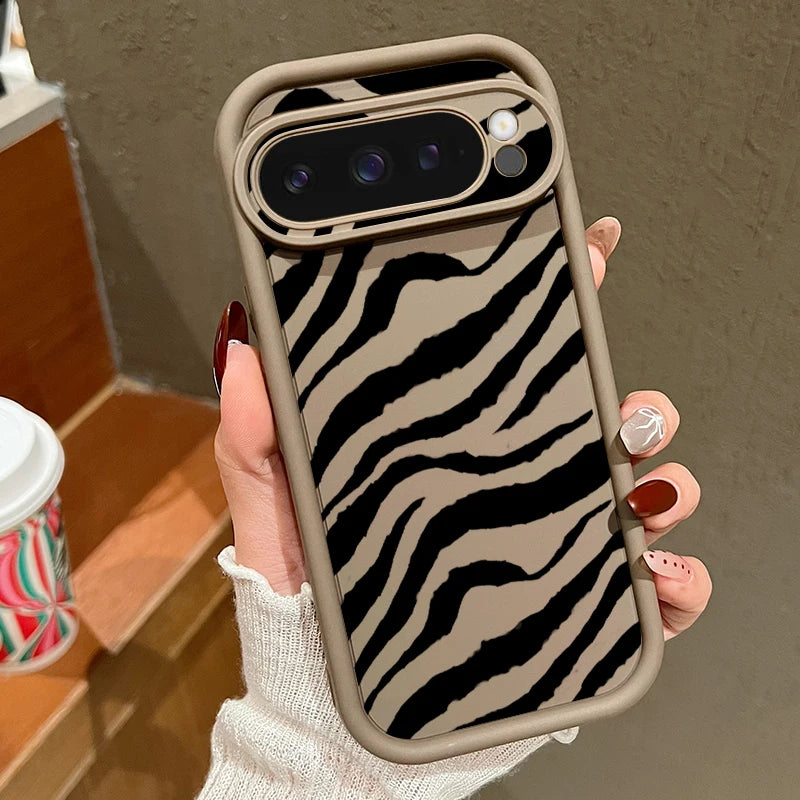 Cow Stripes Printing Soft TPU Phone Case For Google Pixel 8 Pro 8A 9 Pro XL Shockproof Silicone Back Cover For Pixel 9 8 Pro