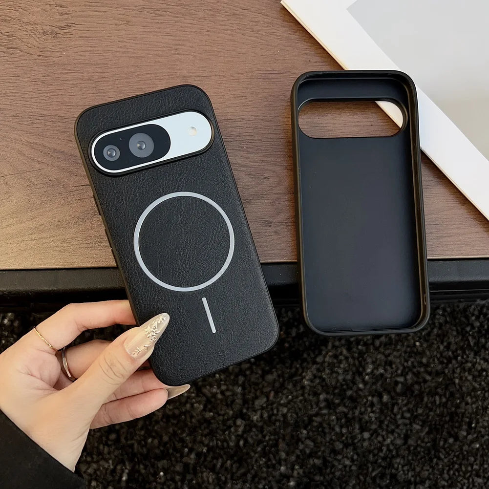 Classic vintage pattern built-in magnetic ring thin circle case For Pixel 10 Pro XL Google Pixe10 Pro Protection Cover