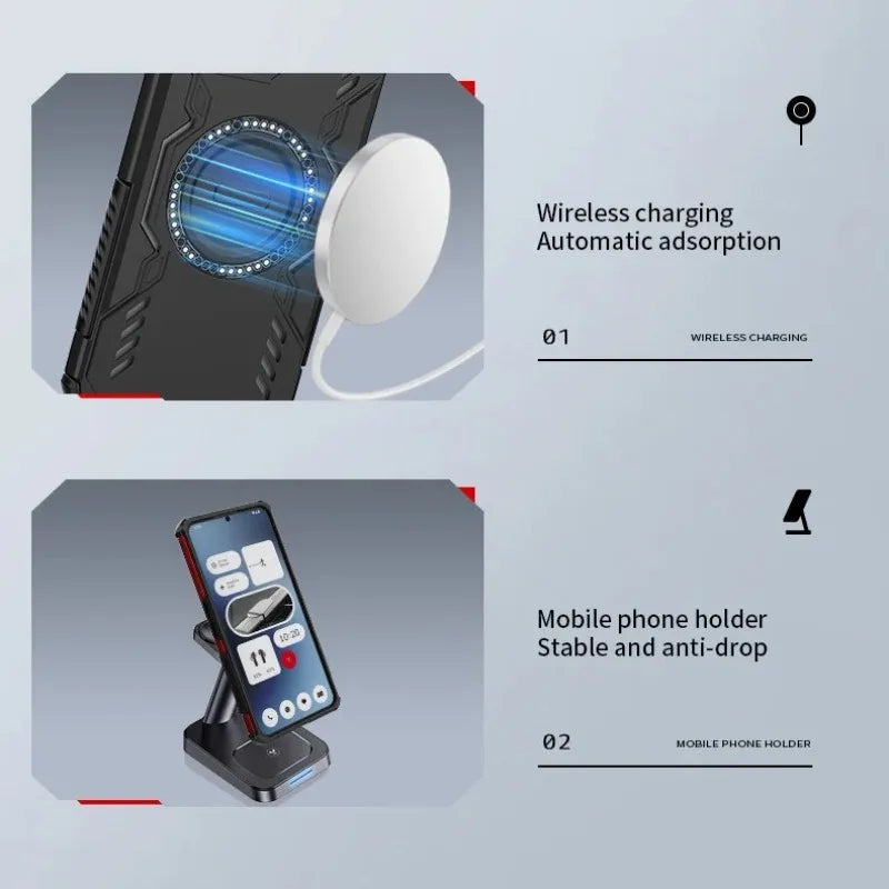 Magnetic Wireless Charging Protection Cover For Motorola Moto G86 Power Moto G96 G75 G34 G Stylus 5G 2025 Shockproof Back Case